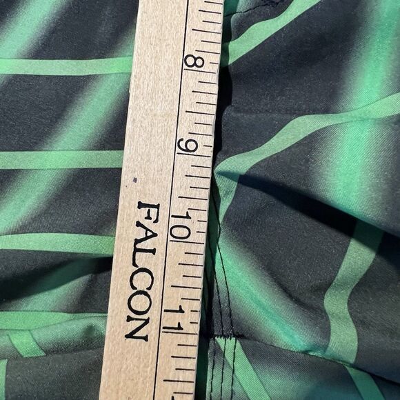 Mens Hang Ten Neon Green Black Swim Trunks 36 Pockets Beach Vacation Cruise - Picture 7 of 10